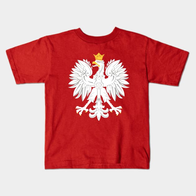 Polish Flag Eagle Kids T-Shirt by Estudio3e